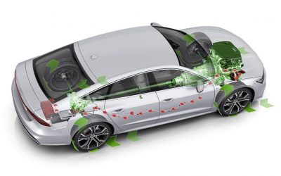 Bateria carregada e o freio regenerativo dos carros híbridos e elétricos